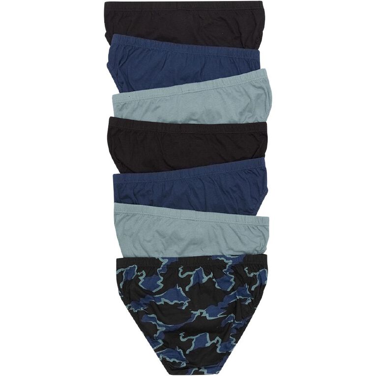 Rio Men's Briefs 7 Pack Black/Grey W23 PK6 The Warehouse