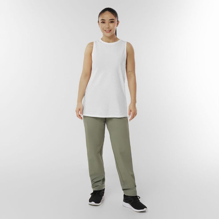 Active Intent Women's Stretch Taper Woven Pants, Grey Mid, hi-res