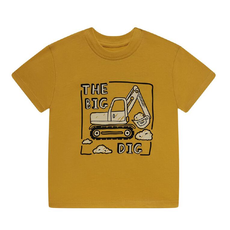Young Original Preschool Short Sleeve Printed Tee, Yellow Mid, hi-res