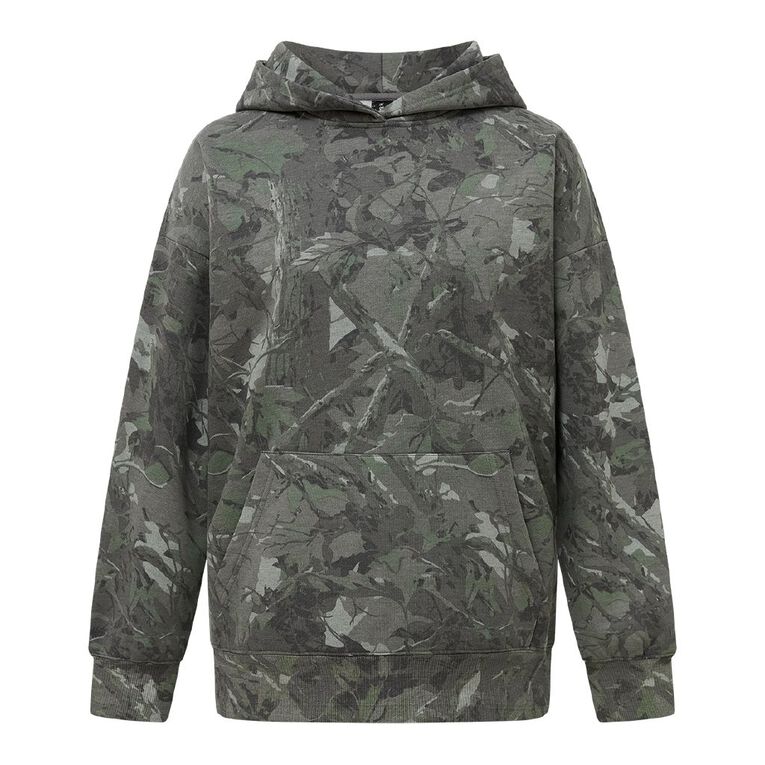 H&H Women's Camo Print Hoodie, Green, hi-res