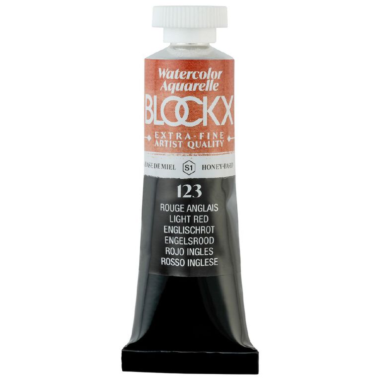 BLOCKX Watercolour Tube 15ml S1 123 Light Red, , hi-res