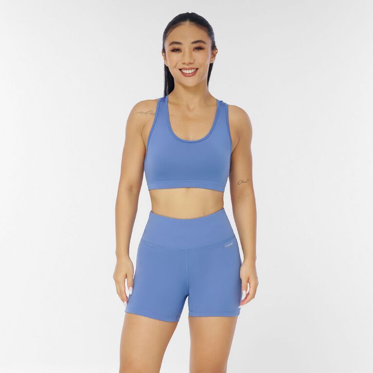 Active Intent Women's Low Impact Crop Top, Blue Mid, hi-res