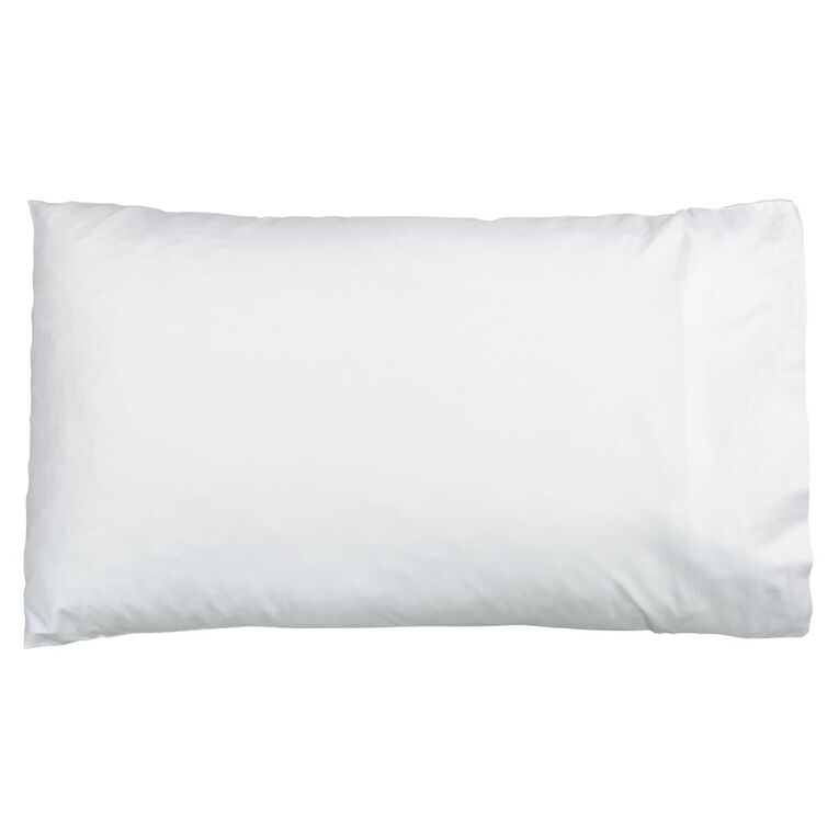 Living & Co Pillowcase Standard Cotton Rich 2 Piece 48cm x 73cm White