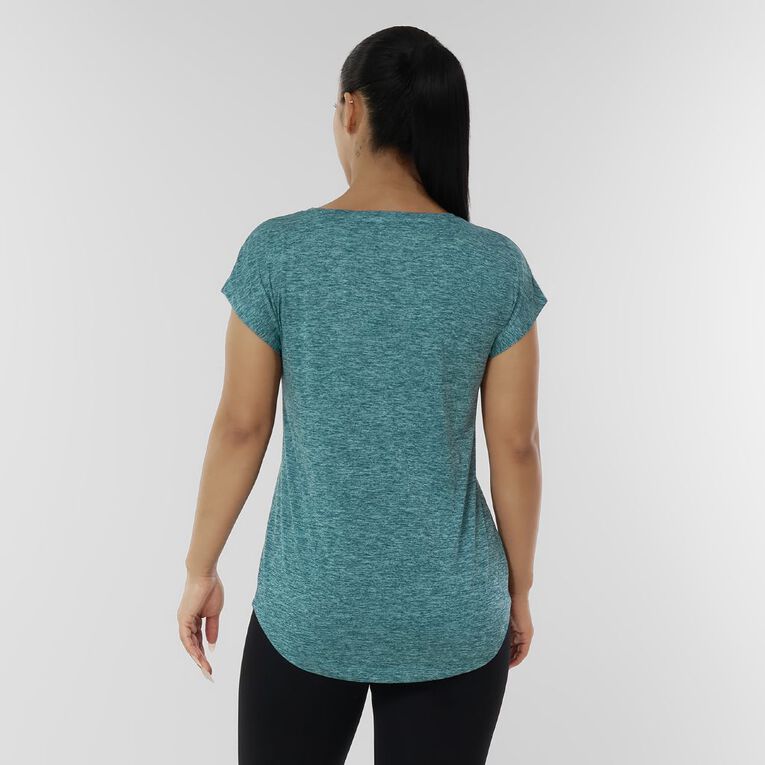 Active Intent Women's Active Cationic Tee, Green Dark, hi-res