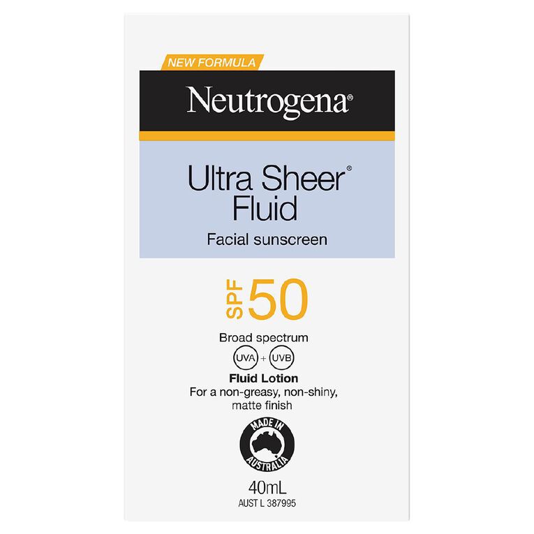 Neutrogena Ultra Sheer Face Fluid SPF50 40ml 40ml, , hi-res