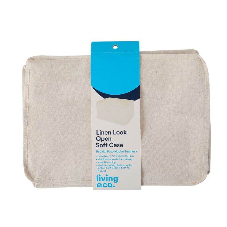 Living & Co Linen Look Soft Case Cream, , hi-res