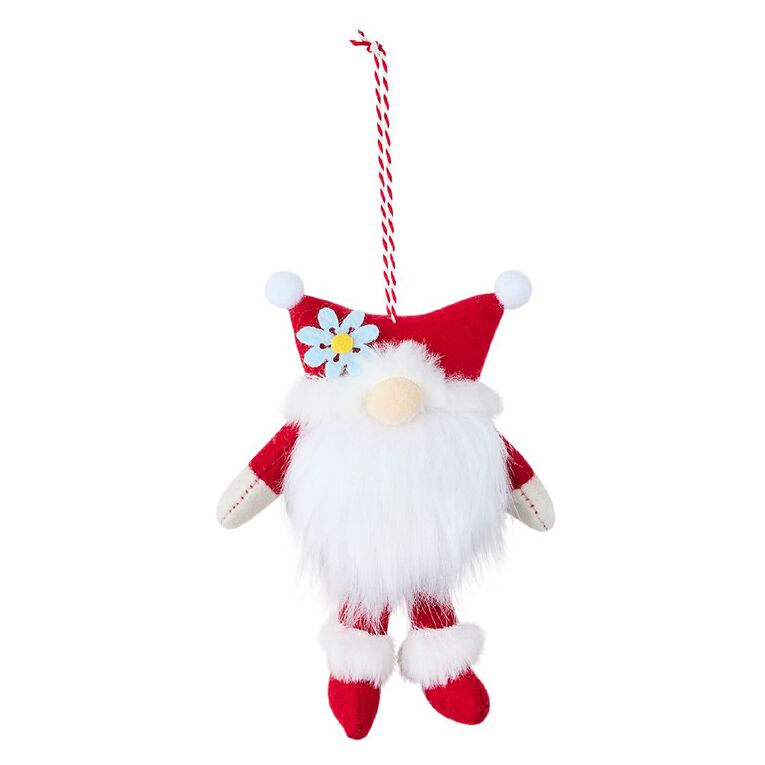 Wonderland Christmas Tree Decoration Gnome 13cm Assorted, , hi-res