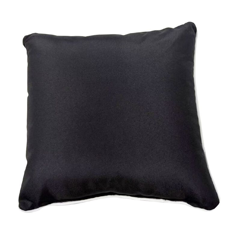 Living & Co Outdoor Cushion Plain Black 40cm x 40cm, , hi-res