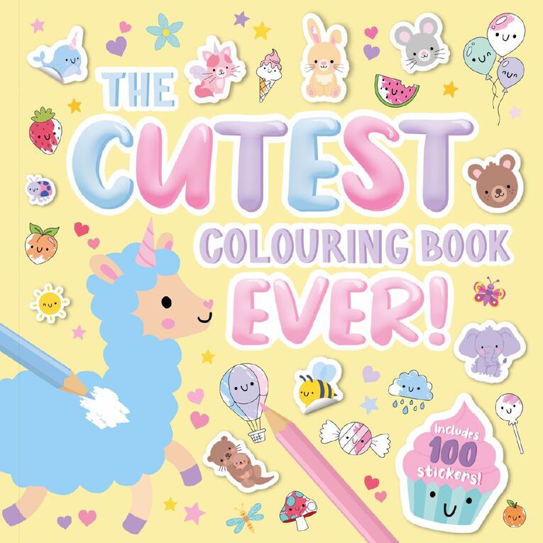 Chunky Colour And Stick: The Cutest Colouring Book Ever, , hi-res