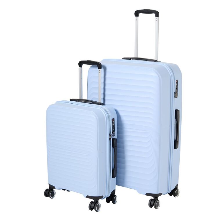 Intrepid 50cm Hardside Checked Suitcase Blue, , hi-res