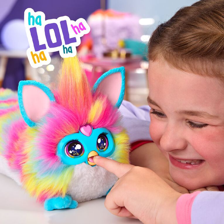Furby Interactive Plush DJ Rainbow, , hi-res