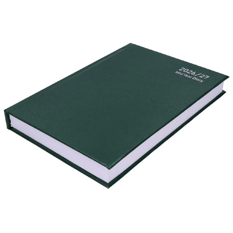 WS Mid Year Diary Date To Page A5 26-27 Green, , hi-res