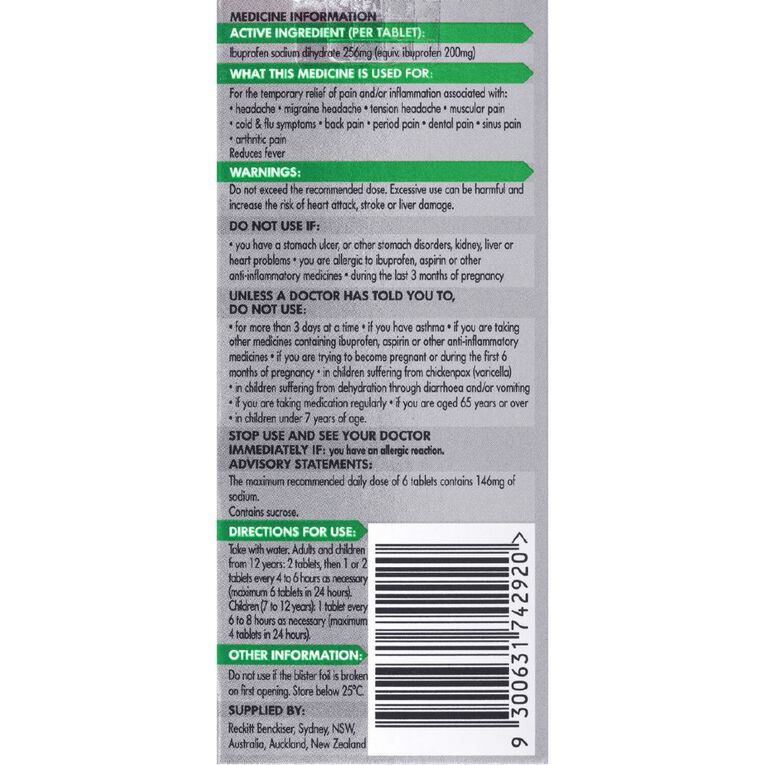 Nurofen Zavance Tablets 24s - LIMIT OF 2 PER CUSTOMER, , hi-res
