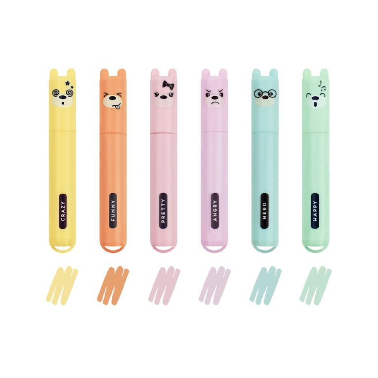 Legami Mini Highlighters 6 Pack, , hi-res