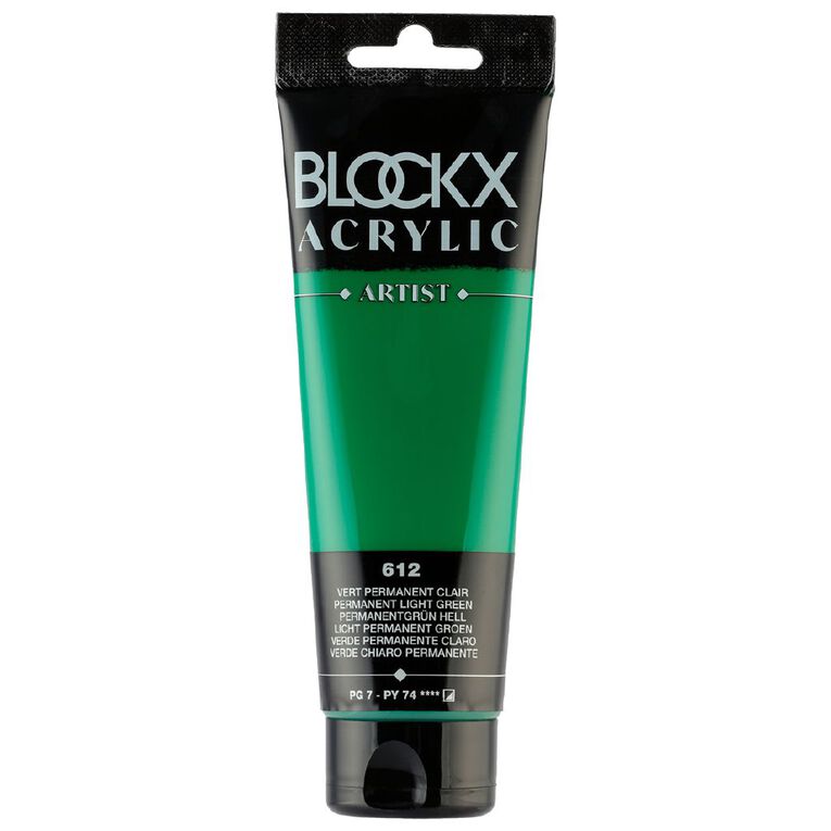 BLOCKX Acrylic Tube Permanent Light Green120ml, , hi-res