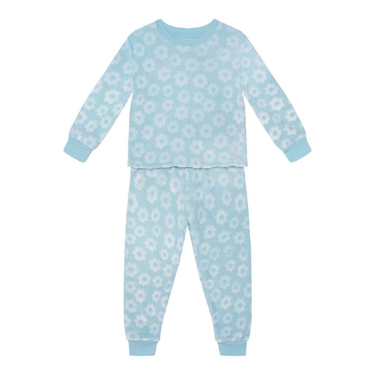 H&H Girls' Coral Fleece Pyjama Set, Green Light, hi-res