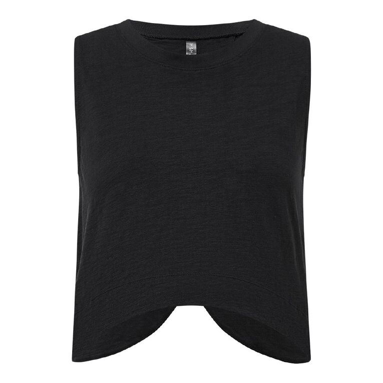 H&H Maternity Crop Tank, Black, hi-res