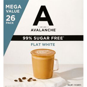 Avalanche 99% Sugar Free Flat White 26 Pack