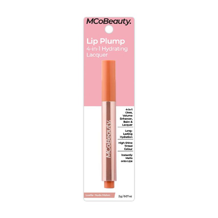 MCoBeauty Lip Plump 4-In-1 Hydrating Lacquer Luella Nude Melon, , hi-res