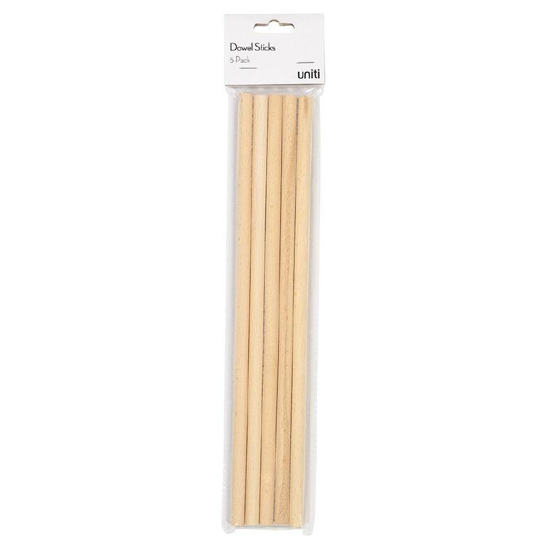 Uniti Dowel Wood Sticks 5 Pack, , hi-res