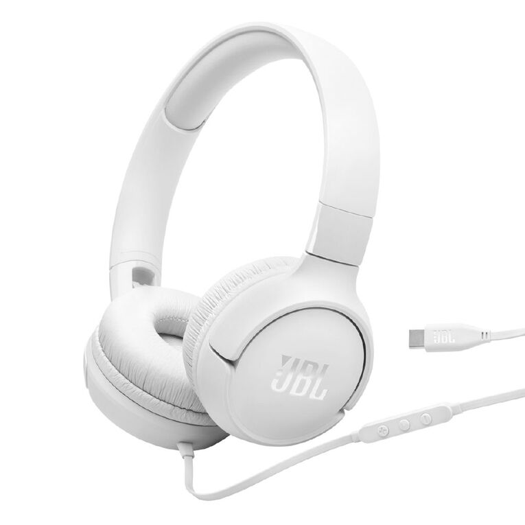 JBL Tune 520C USB-C Wired On-Ear Headphones White, , hi-res