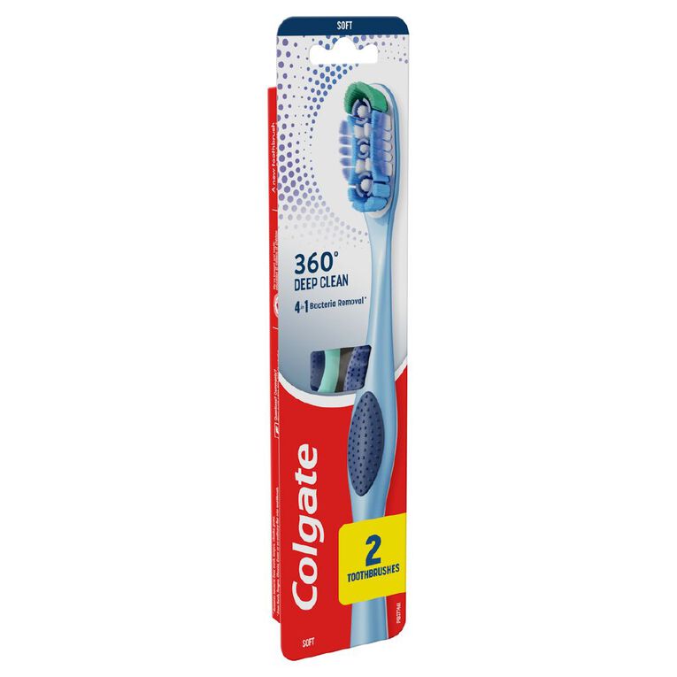 Colgate 360 Soft Toothbrush 2 Pack, , hi-res