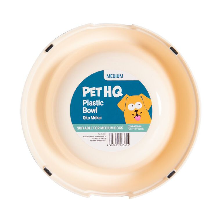 Pet HQ Plastic Bowl White Medium, , hi-res