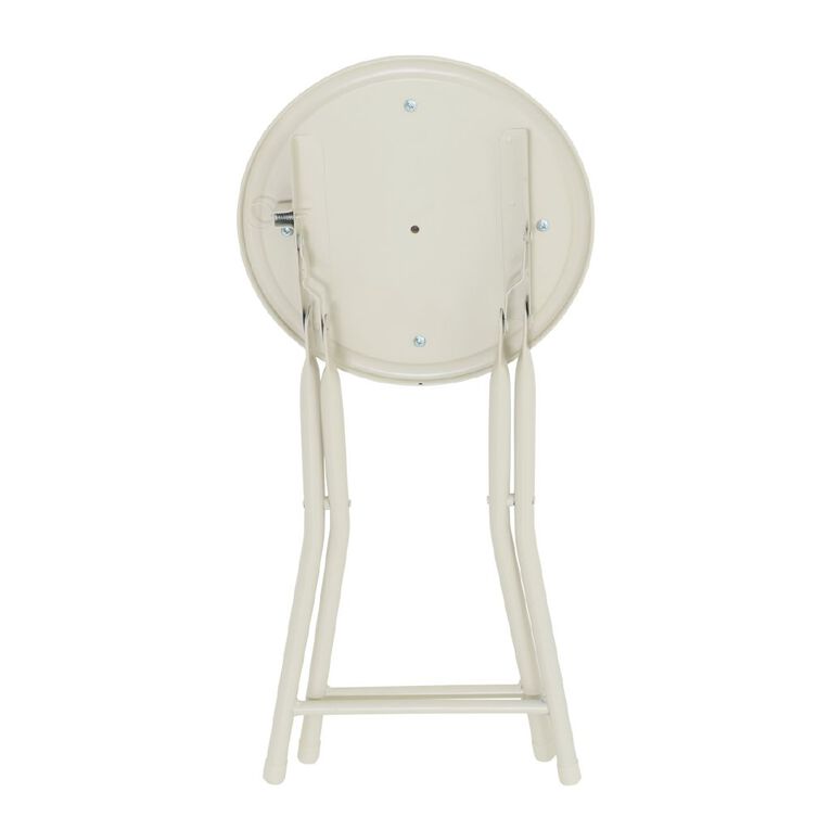Living & Co Folding Stool White, , hi-res