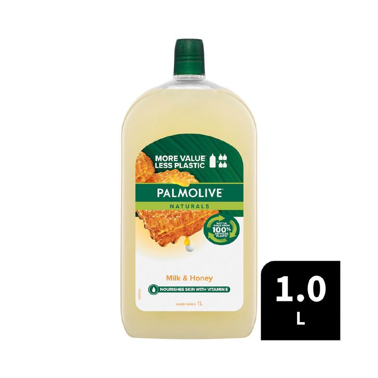 Palmolive Liquid Milk & Honey Hand Wash Refill 1L, , hi-res
