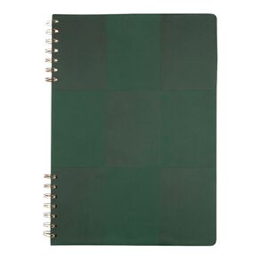 Uniti Stationery Check Green A4 Notebook