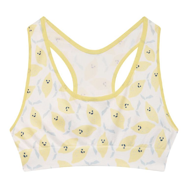 H&H Girls' Seamfree Racer Crop 2 Pack, Yellow Light, hi-res