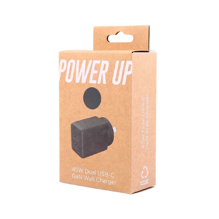 Tech.Inc PD 45W Dual USB-C Fast Charger Space Black, , hi-res