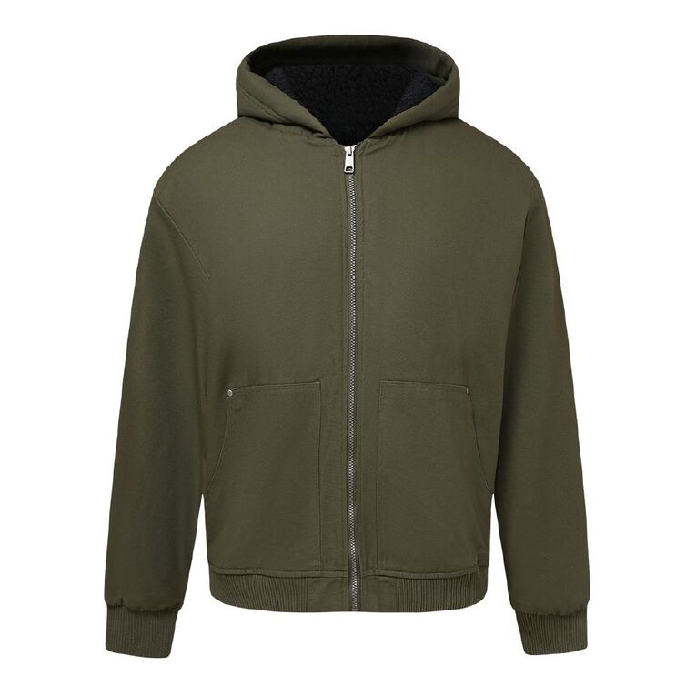 Garage Men's Hooded Detroit Jacket, Green Dark, hi-res