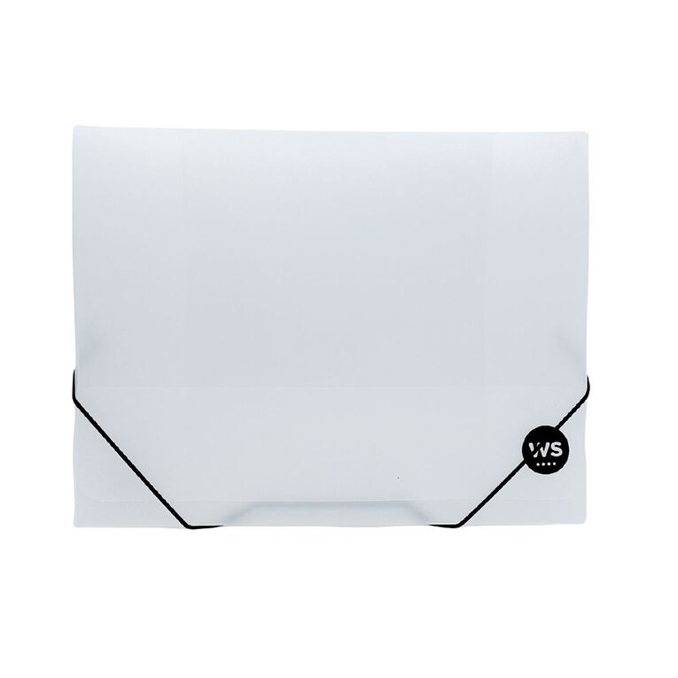 WS Document Wallet PP Elastic Closure Clear A4, , hi-res