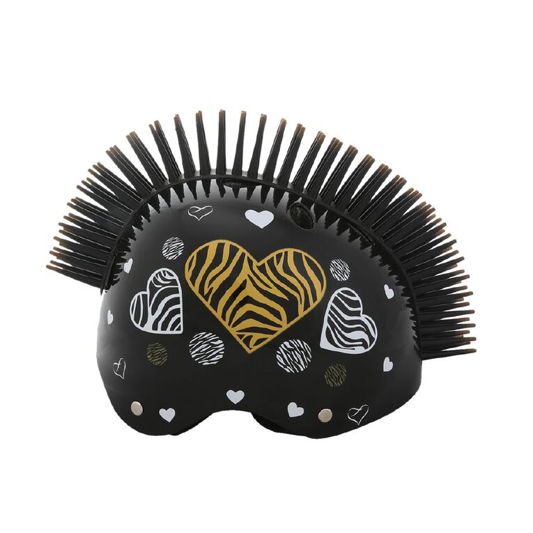 Street Jam Zebra Helmet Heart Mohawk Black Small, , hi-res