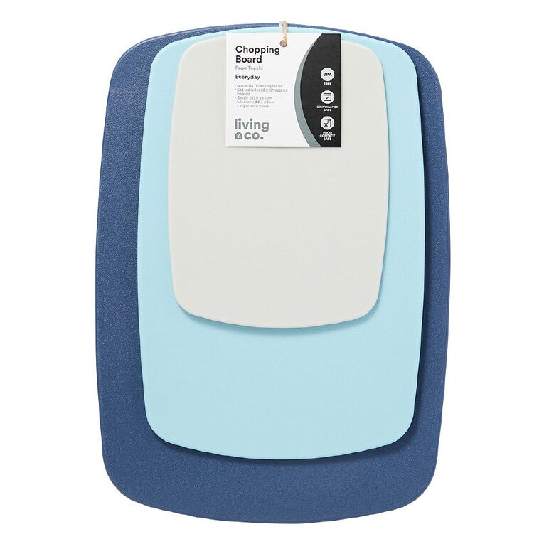 Living & Co Everyday Chopping Boards Blue 3 Piece, , hi-res