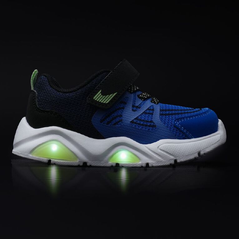 Active Intent Junior Kids' Brite Trainers, Blue, hi-res