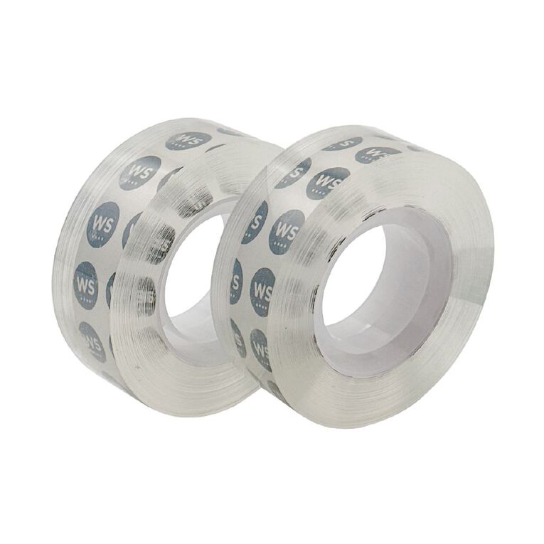 WS Office Tape 18mm x 33m Clear 2 Pack, , hi-res
