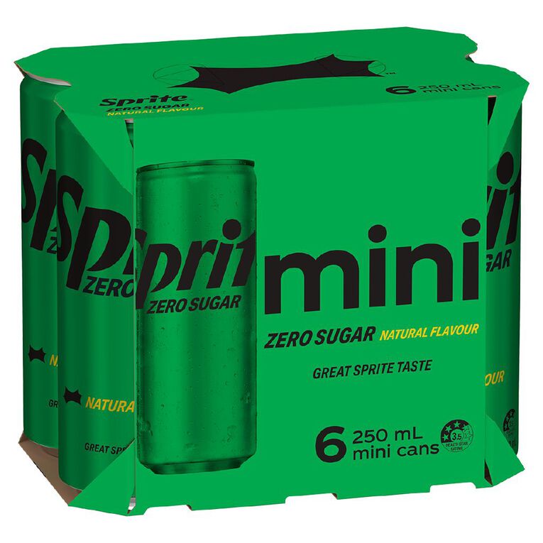 Sprite Zero Sugar Mini 250ml 6 Pack, , hi-res