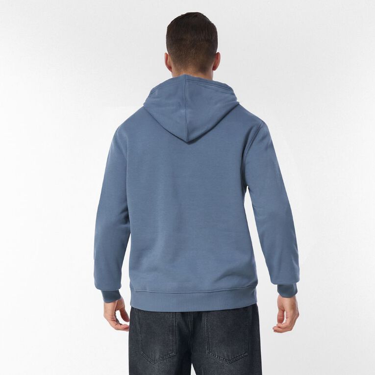 H&H Men's Plain Hoodie Sweatshirt, Blue Mid, hi-res