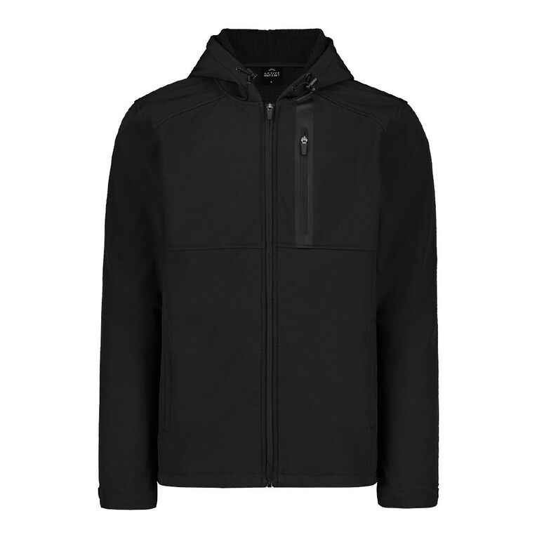 Active Intent Men's Bonded Fleece Jacket Black The Warehouse