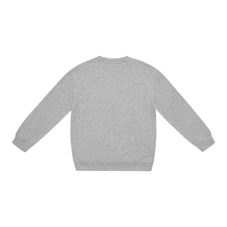 Young Original Print Crew Sweatshirt, Grey Mid, hi-res