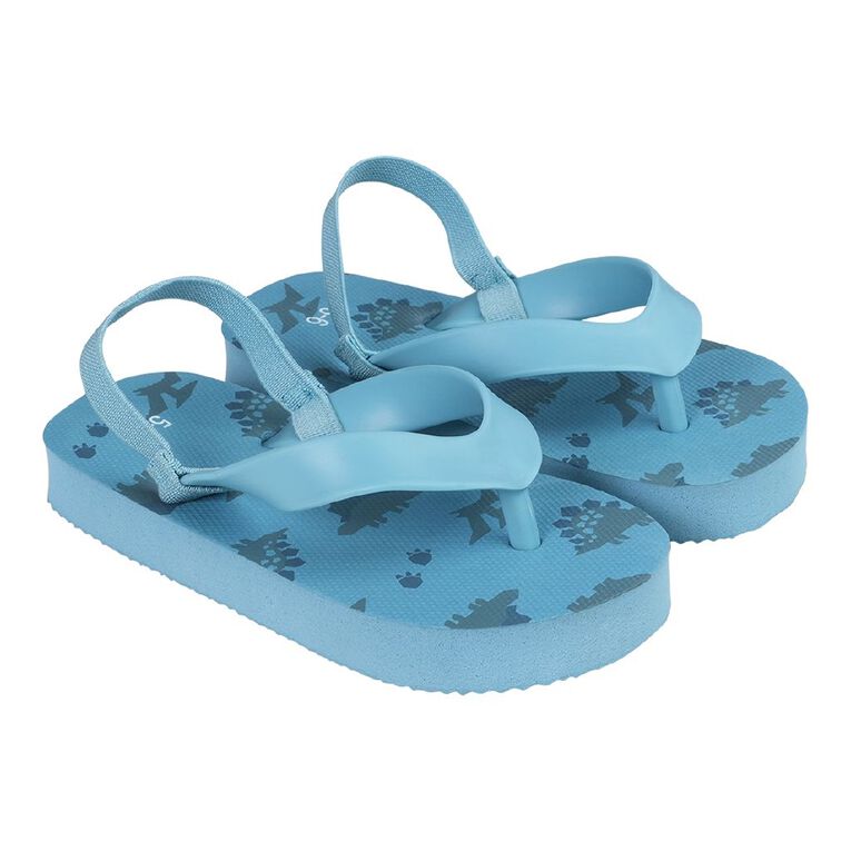 Young Original Junior Kids' Printed Jandals, Blue Light, hi-res
