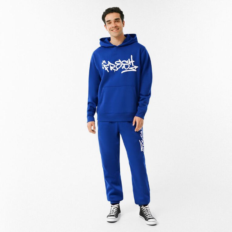 Garage Men's Elastic Cuff Trackpants, Blue Dark, hi-res
