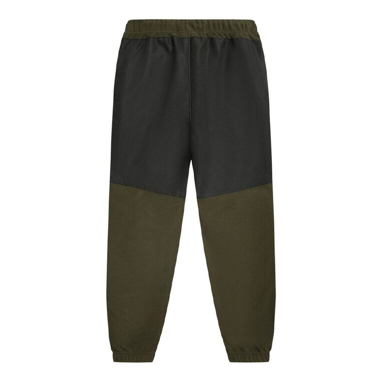 Back Country Kids' Fleece Spliced Pants, Green Dark, hi-res