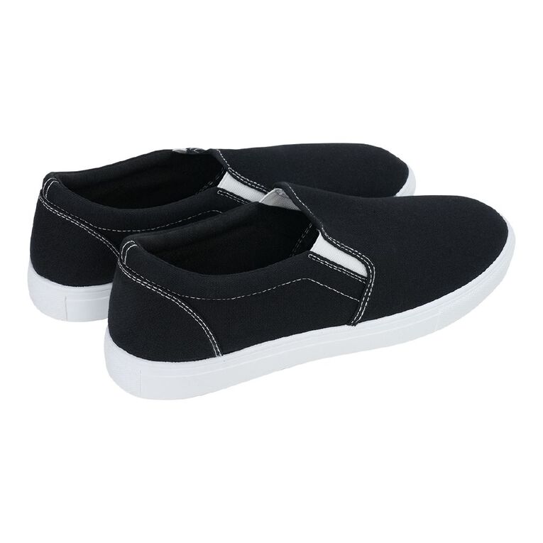 H&H Men's Corey Slip On Sneakers, Black, hi-res