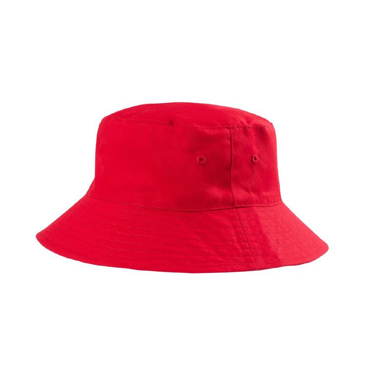 Young Original Kids' Plain Bucket Hat, Red, hi-res