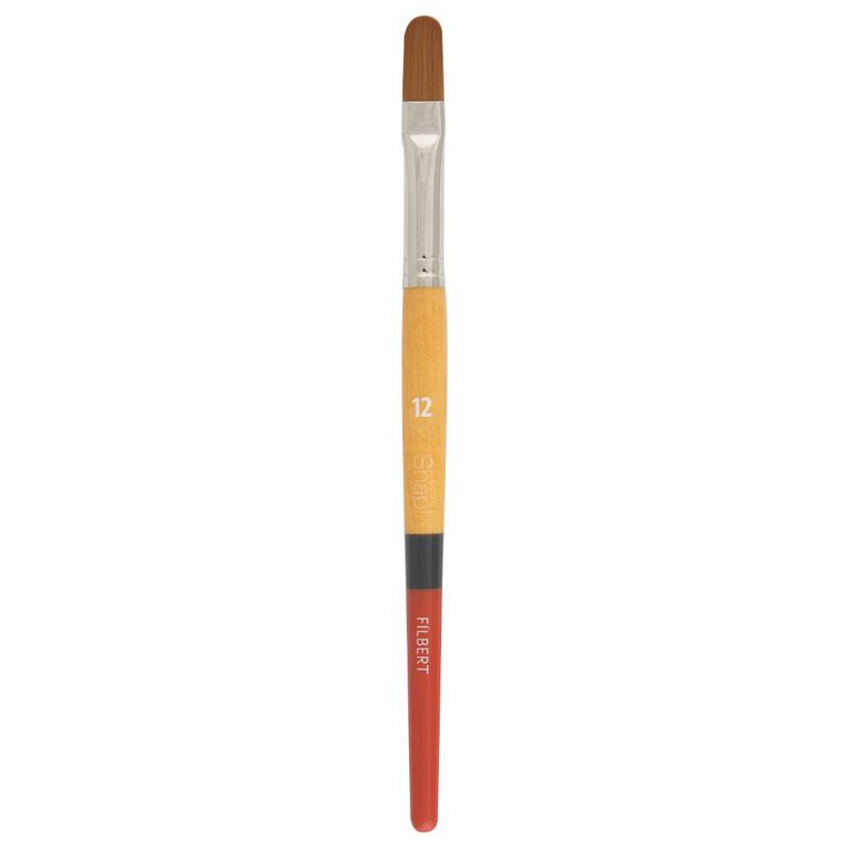 Princeton Snap Brush Short Handle Taklon Filbert 12 Gold, , hi-res