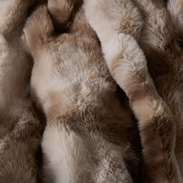 Living & Co Throw Bubble Faux Fur Natural 127cm x 152cm, , hi-res