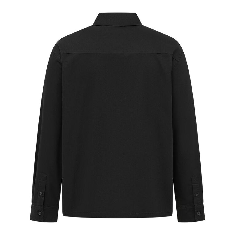 Garage Men's Printed Long Sleeve Shirt, Black, hi-res